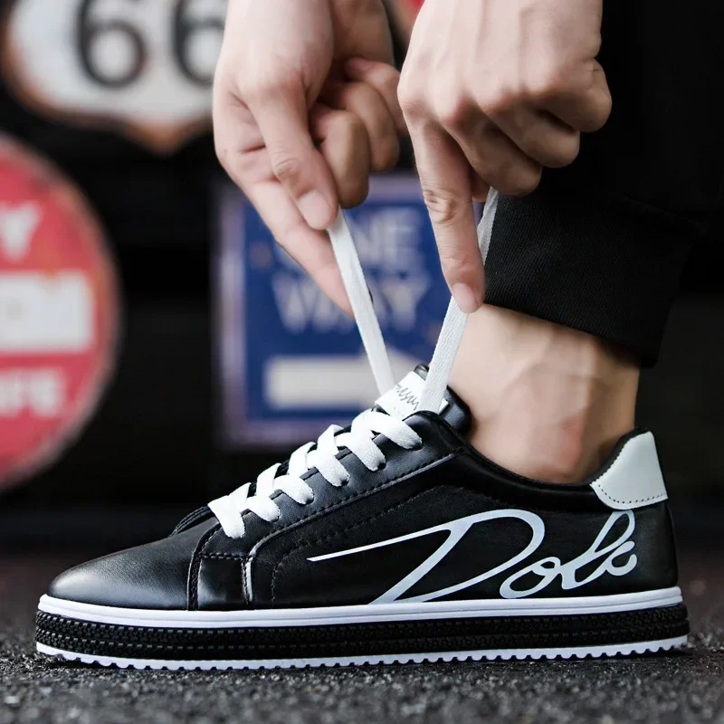 

Tenis Shoes for Men Sneakers Comfortable Flats Spring new Casual Leather Fashion Man Sport Shoes Men's Lace Up Walking Shoes