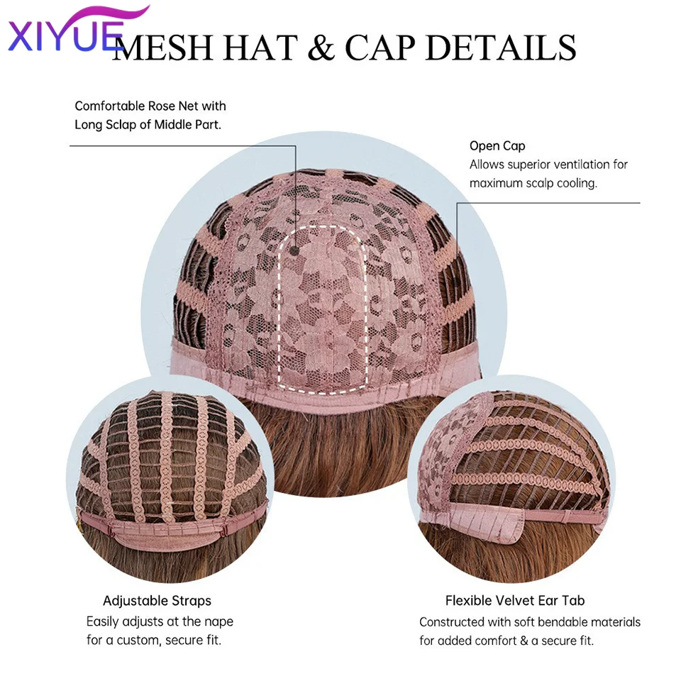 XIYUE Hanging Ring Ponytail New Chinese Style Wig Female Hanfu  Style Headdress Double Ponytail  Synthetic long hairponytHallowe