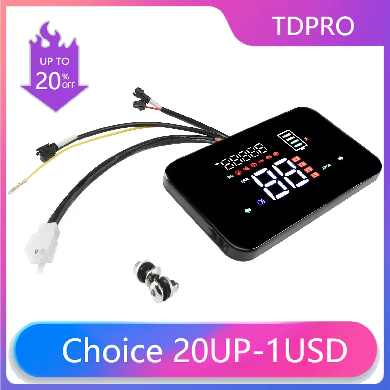 TDPRO 48V-72V LCD Display Panel for Motorbike Electric Brushless Motor Controller Electric Scooter Bike motorbike electric