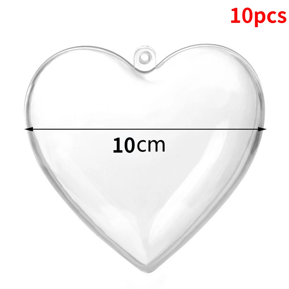thumbnail image 1 of 10 piezas de bolas de plástico transparente abiertas para adornos navideños, adornos transparentes para fiestas de Navidad, cajas de regalo para niños, 1 of 5
