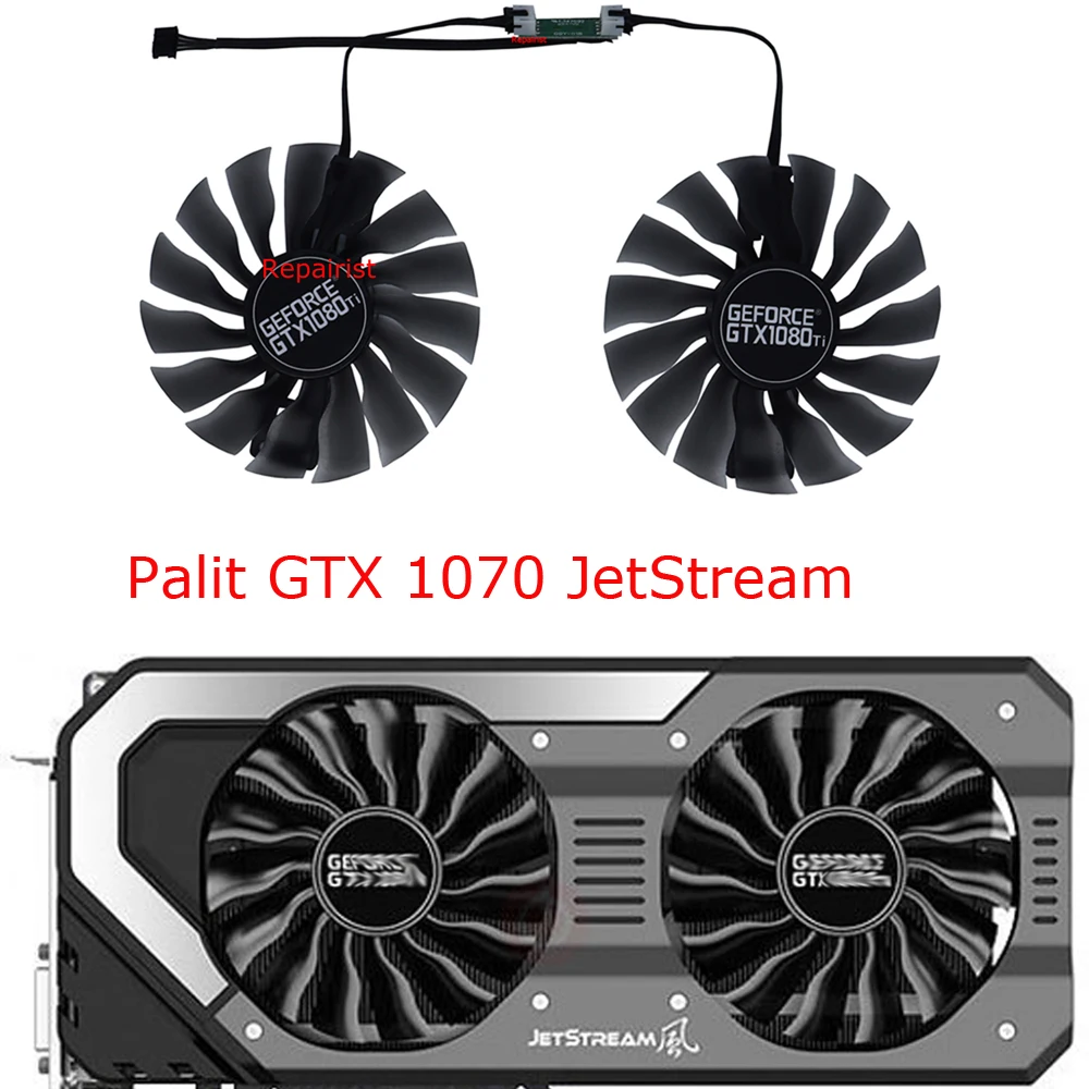 2 Pçs set GAA8S2U,Ventilador placa de vídeo,Ventilador