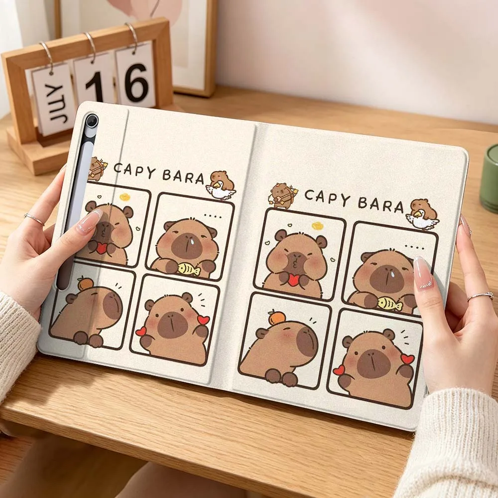 Capybara Art Cartoon Design Soft Flexible Tablet Case Gift