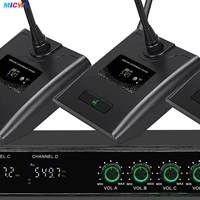 MiCWL – système de Microphone numérique sans fil UHF, 8 canaux, 8 tables de conférence, casque portatif, micros Lavalier, fréquence 500MHz-590MHz 5