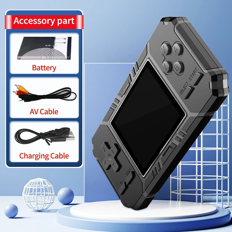 Retro Portable Mini Handheld Game Console 8-Bit 3.0 Inch Color LCD Game Player Built-in 500 Games Consol Game Handheld Game 
