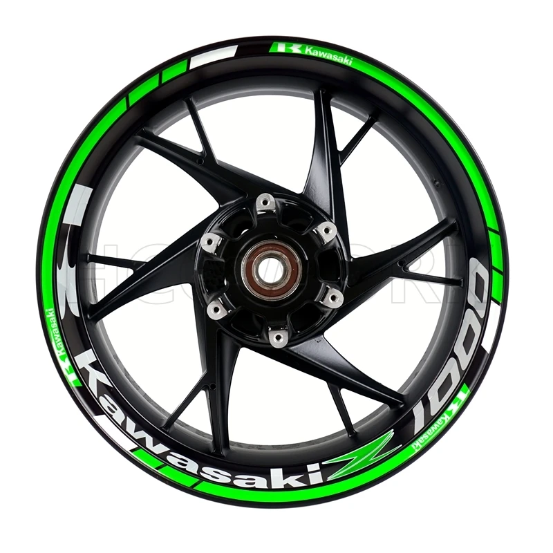 

Motorcycle Accessories Wheel Hub Wheel Rim Reflective Stickers for Kawasaki Ninja 250/400/650/ Z250/400/650/800/900/1000 Zx636
