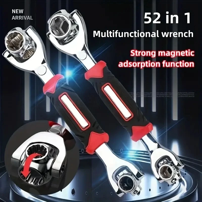 

52/8-in-1 socket wrench multifunctional 360° rotary wrench 12 teeth ratchet socket household tools auto repair hand tools