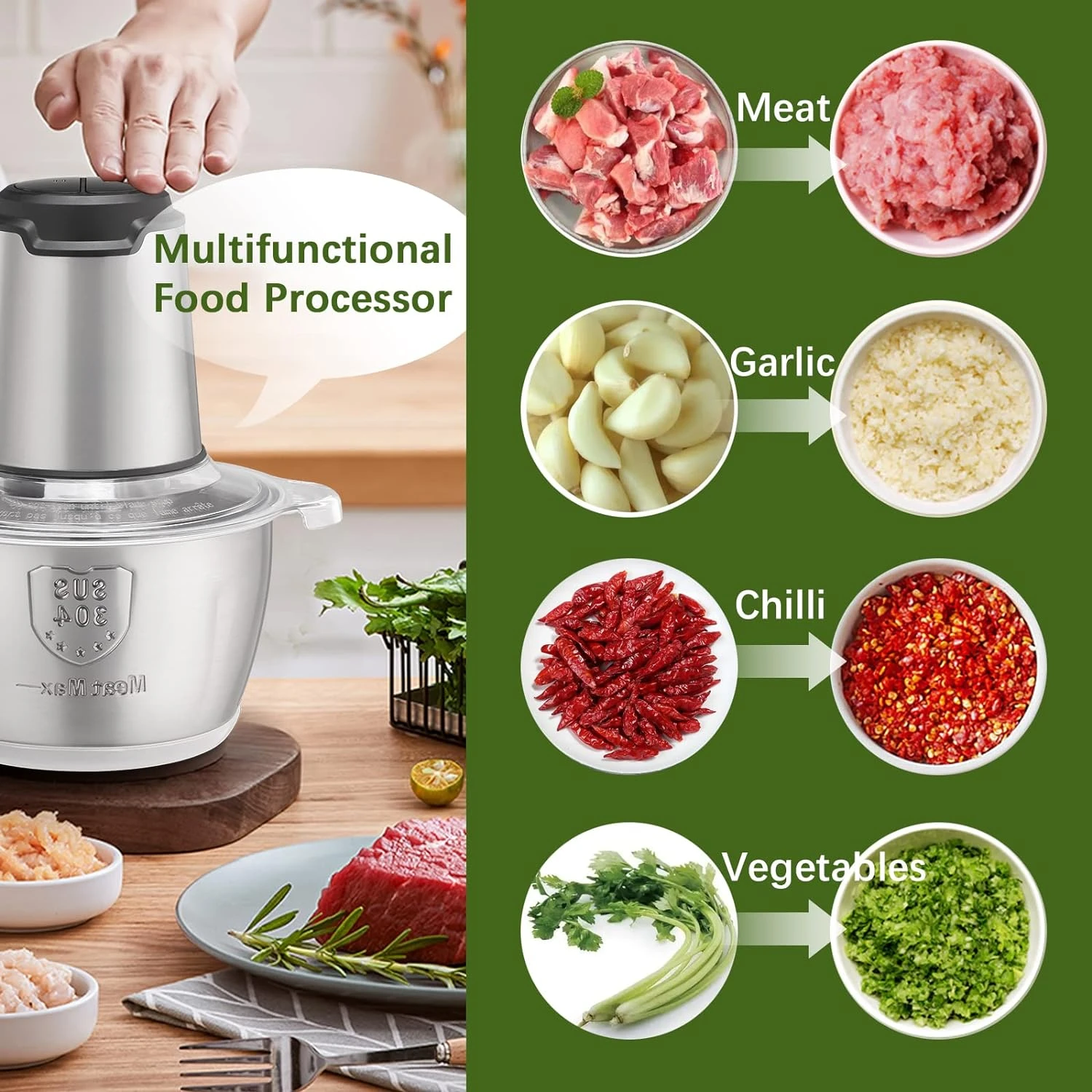Electric Food Processor Chopper 5