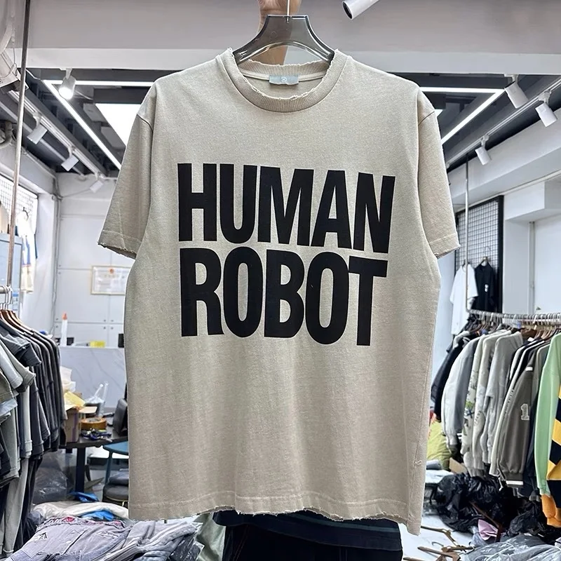 

Human robot printed shirt