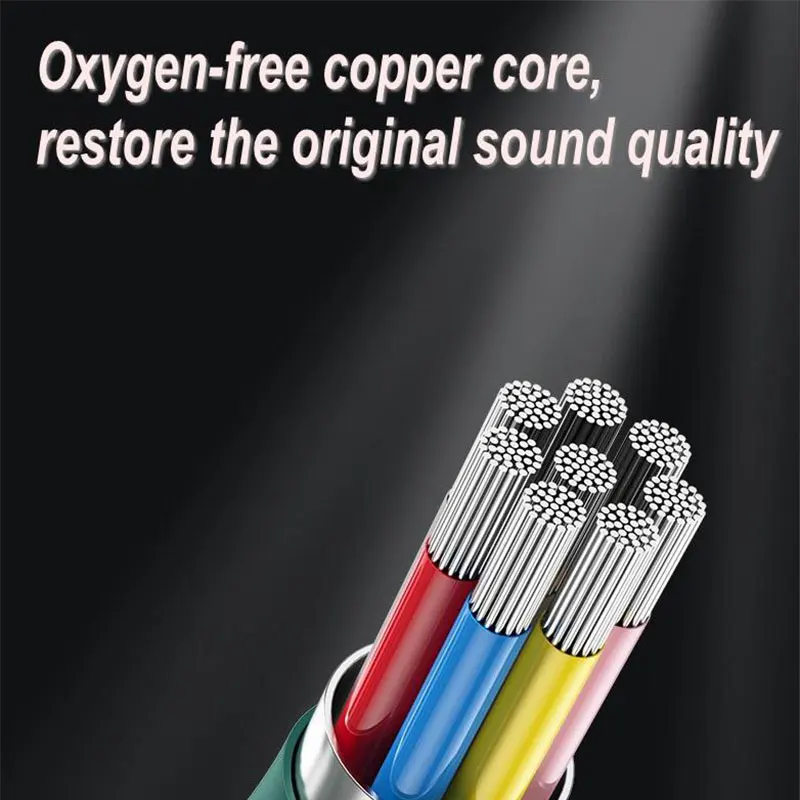 Wired Headphones With Microphone Wire-Controlled Metal In-Ear Headphones Music Sport Earphones Gaming Headset Volume Control