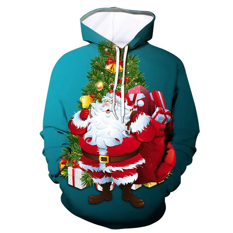 

3D Christmas Reindeer Xmas Printing Pullover Hoodies Children Funny Hooded Sweatshirts Women Fashion Hoodie Winter Clothing Tops