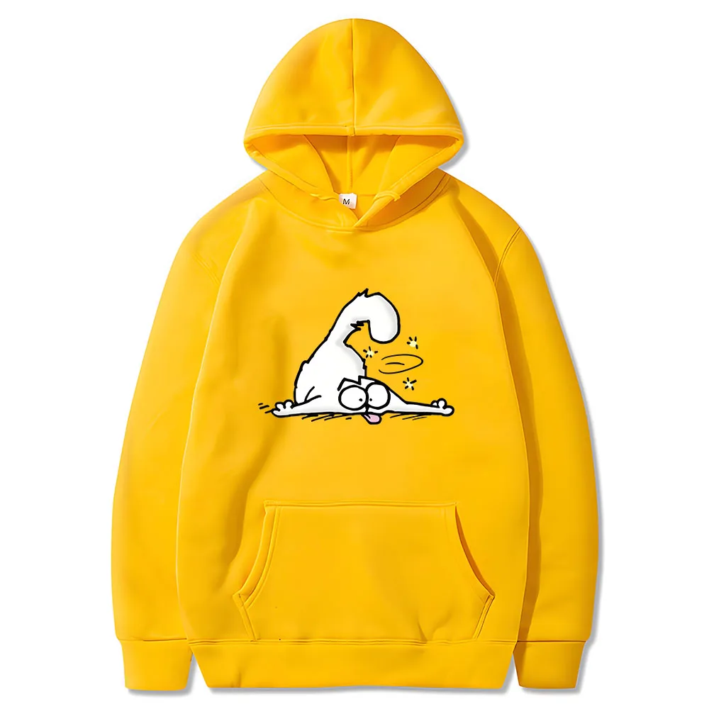 

Simon's Cat Cartoon Anime Hoodies Harajuku Casual Sweatshirts Aesthetic Men/women Clothes Printed Graphic Streetwear Regular Fit