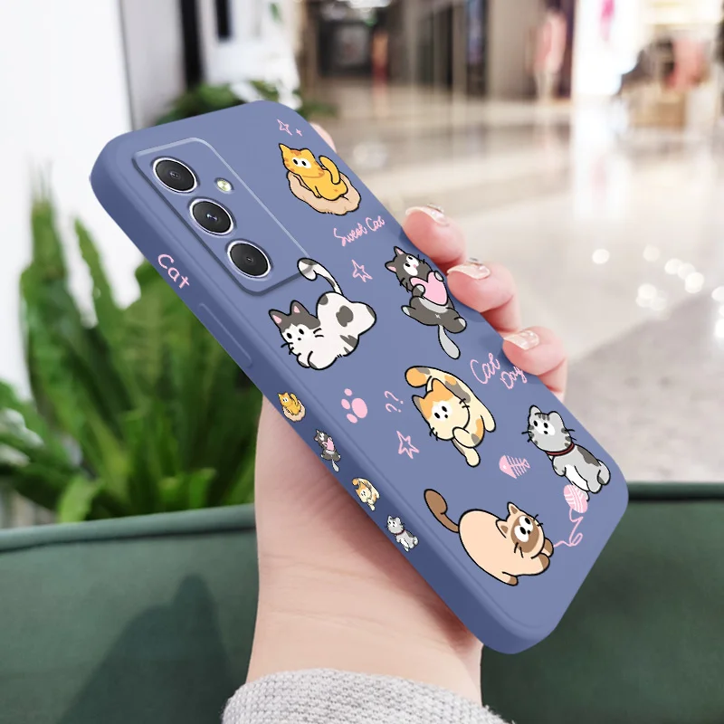 Charming Cat String Ball Phone Case for Samsung Galaxy - Durable Protective Cover with Cute Design