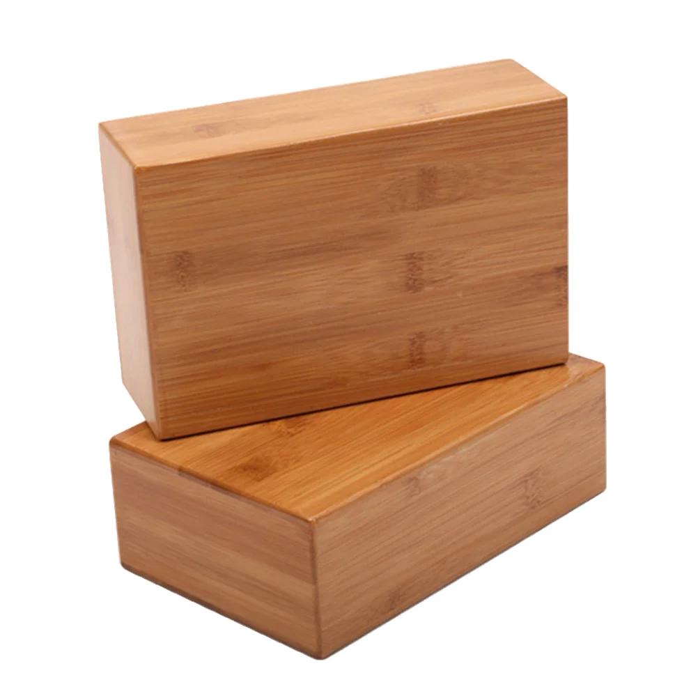 

1PC Natural Bamboo Yoga Brick Yoga Dance Training Practice Auxiliary Tool Wooden Brick for Home Fitness