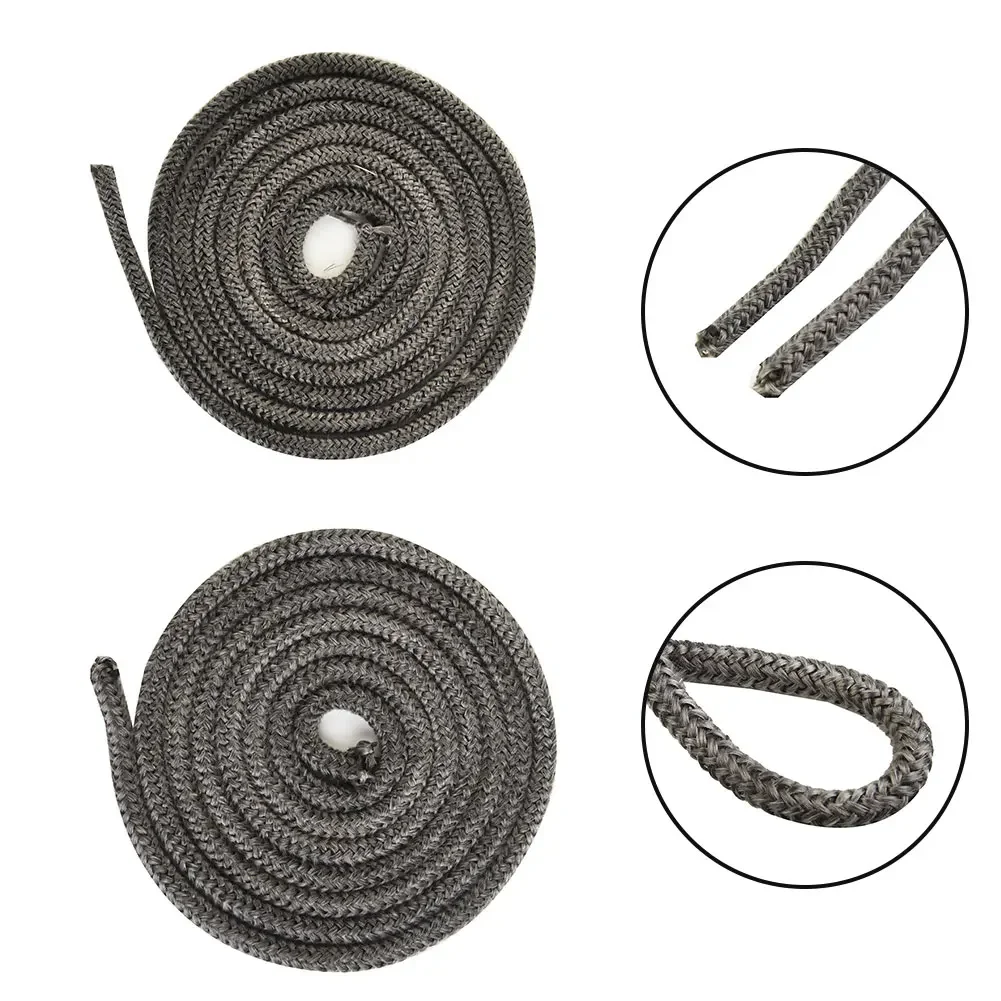 6/8mm Fiberglass Rope Seal Stove/Fire Rope Wood Burning Stove Log Burner Door Seal High Temperature Fireproof Sealing 2m