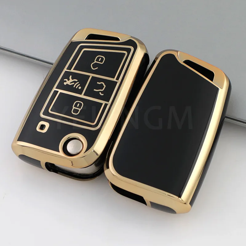 3 5 Button Tpu Car Key Case Cover for VW Polo Golf 7 Tiguan Skoda Octavia Kodiaq Karoq SEAT Ateca Leon Ibiza key case cover key case