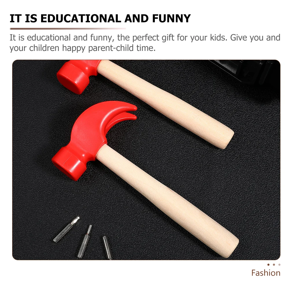 4 Pcs Hammer Baby Early Educational Wooden Puzzle Simulation Children Red Disassemble Hammers Toddler 4