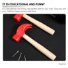 4 Pcs Hammer Baby Early Educational Wooden Puzzle Simulation Children Red Disassemble Hammers Toddler 4