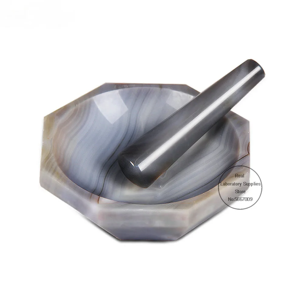 1set 30mm to 130mm Laboratory Carnelian Mortar and Pestle FIRST-GRADE Pure and natural AGATE mortar with pestle lab mortar and pestle