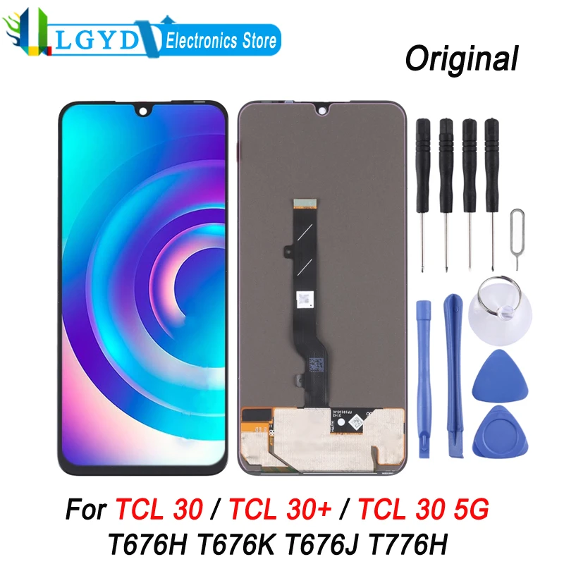 

Оригинальный 5,5-дюймовый ЖК-экран AMOLED и дигитайзер в сборе для TCL 30 30 Plus TCL 30 5G T676H T676K T676J T776H