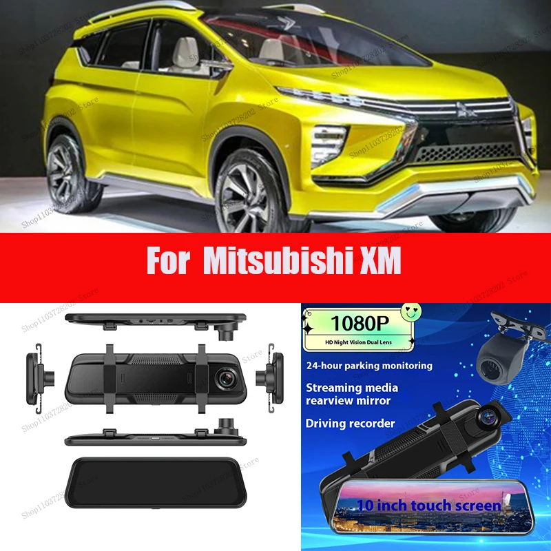 

For Mitsubishi XM 4K WIFI GPS Car Dvr Mirror Dash CamDual Lens Dashcam Drive Recorder Stream RearView Mirror IPS Screen Camera
