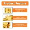 Brass Pressure Washer Coupling Adapter M22-14mm Male to 3/8 and 1/4 Connector M22 Pressure Washer Hose Adapter Fitting 4500 PSI 4