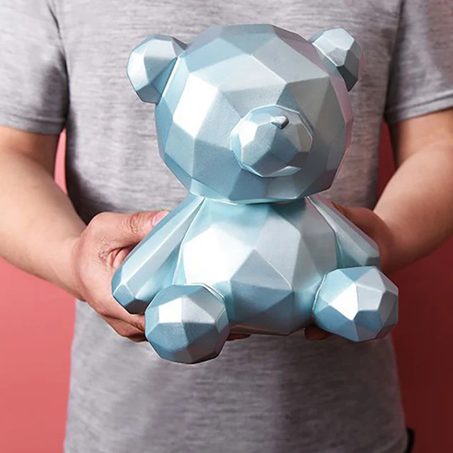 Aranyos Medve Malacka Bank Gyerekeknek Felnőttek Szoba Dekoráció Kawaii Rajzfilm Pénz Pénzdoboz Széf Betét Érmék Bankjegyek Birtokosa - Image 3