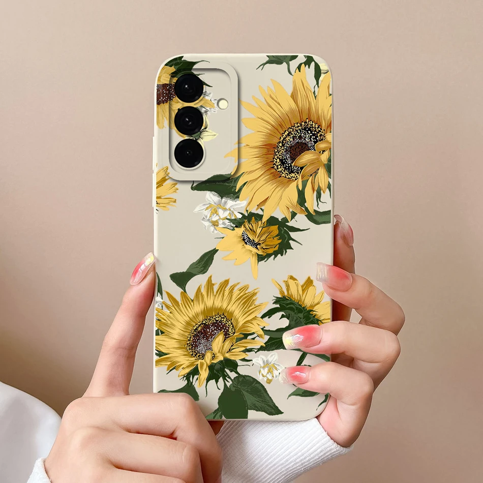 Leisure Flowers Soft Silicone Phone Cover - Full Protection Anti-Drop Housing