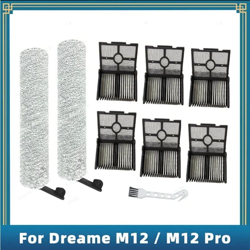 

Сменные запасные части для Dreame M12 / M12 Pro, скребок для пола, аксессуары для пылесоса, роликовая щетка, фильтр НЕРА