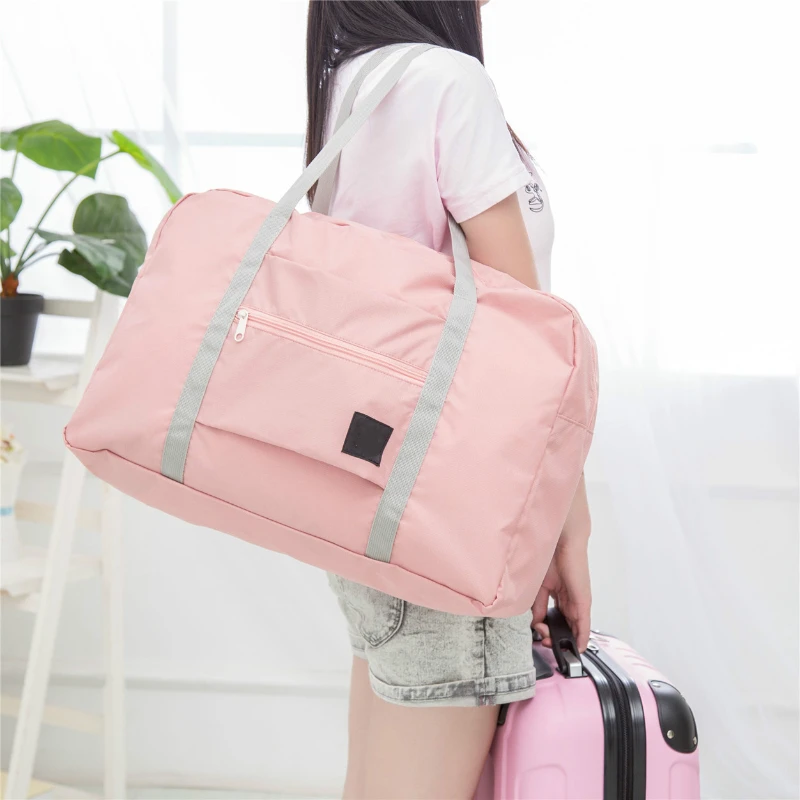 Bolso de viaje plegable para hombre y mujer, bolsa de viaje de nailon, de mano, a la grande|Bolsas de gimnasio| - AliExpress