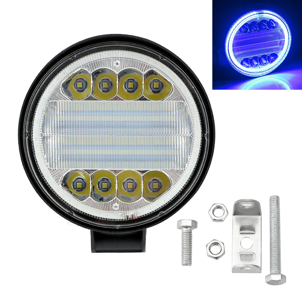 super brilhante anjo olhos lâmpada farol redondo para offroad atv utv trator trabalho barra de luz do carro conjunto luz