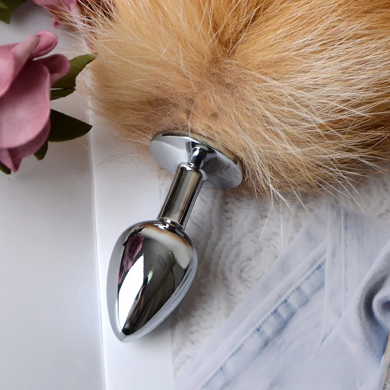 100cm Soft Long Fur Fox Tail Anal Sex Toys With Detachable Fancy Butt Plug For Couple BDSM Halloween Party Anue Accessories_voghion.com