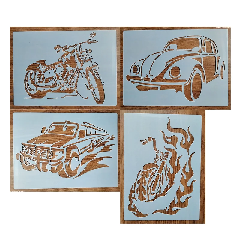 21-29Cm-Car-Motorcycle-Stencils-For-Painting-Graphics-DIY-Stencils