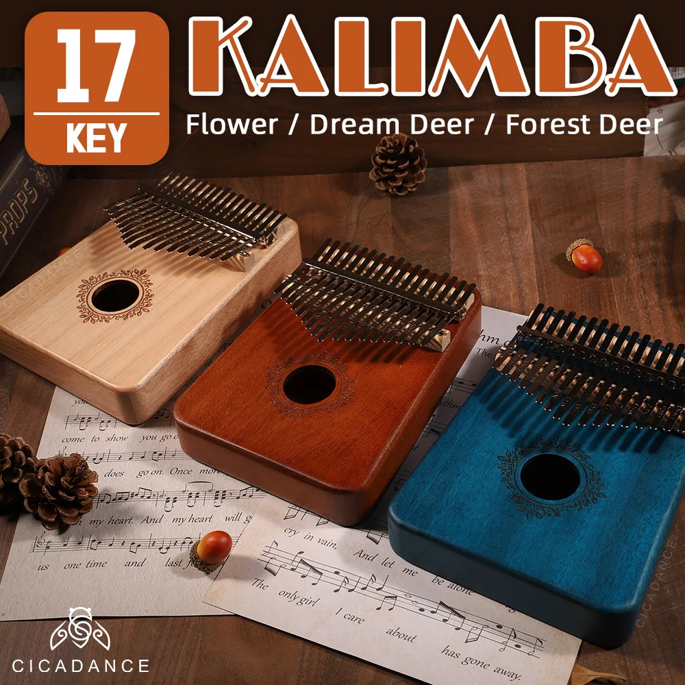 

Kalimba 17 клавиш большой палец пианино деревянная клавиатура Calimba музыкальный инструмент с обучающей книгой праздничные подарки на день рождения для детей начинающих