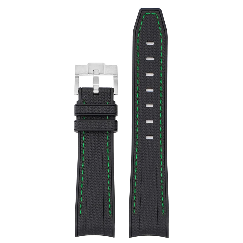 Waterproof Sport Silicone Rubber Watch Band with 20mm Curved Ends