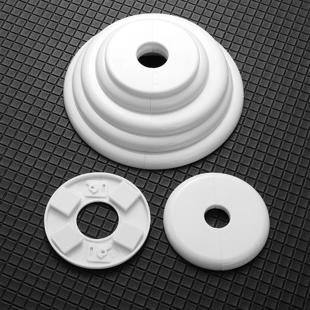 1Pc Plastic Pipe Wall Covers Air Conditioning Hole Decoration Flange Cover Shower Kitchen Faucet Decor Self-adhesive Splittable