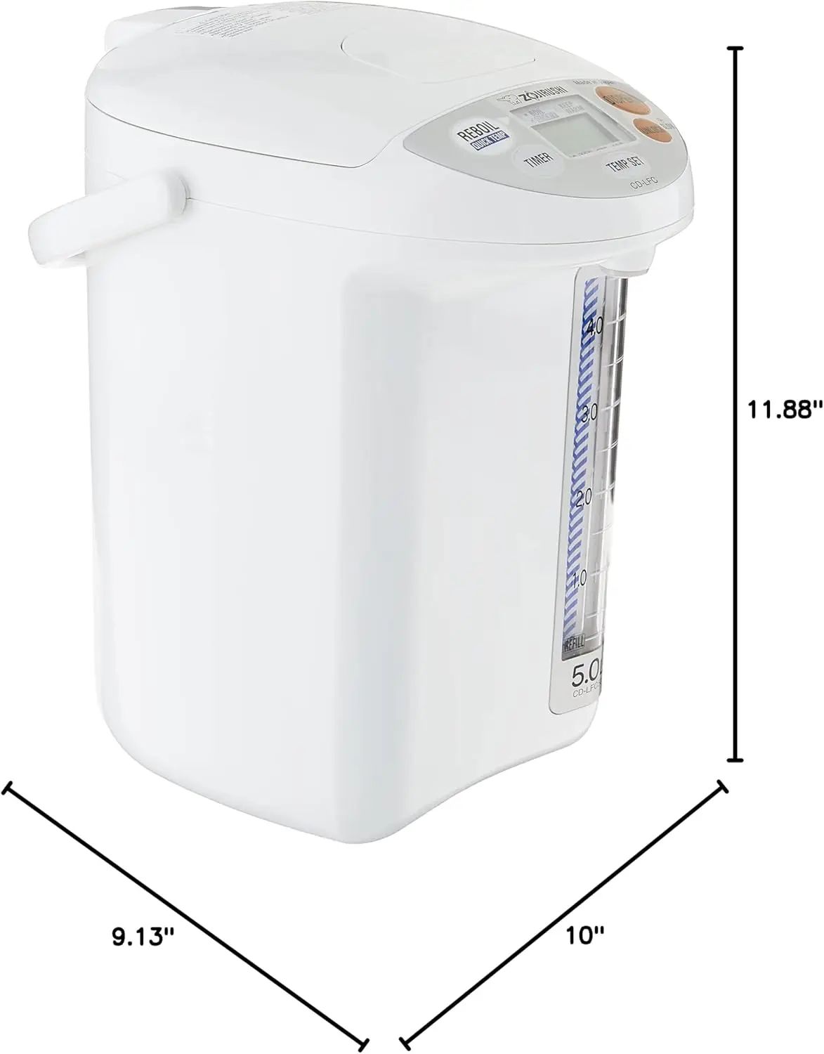 CD-LFC50 Panorama Window Micom Water Boiler and Warmer (169-ounce, 5.0-Liter, White)