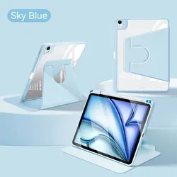360° Rotating Tablet Cover with Stand and Full Protection for iPad mini 6 7 (Sky blue)