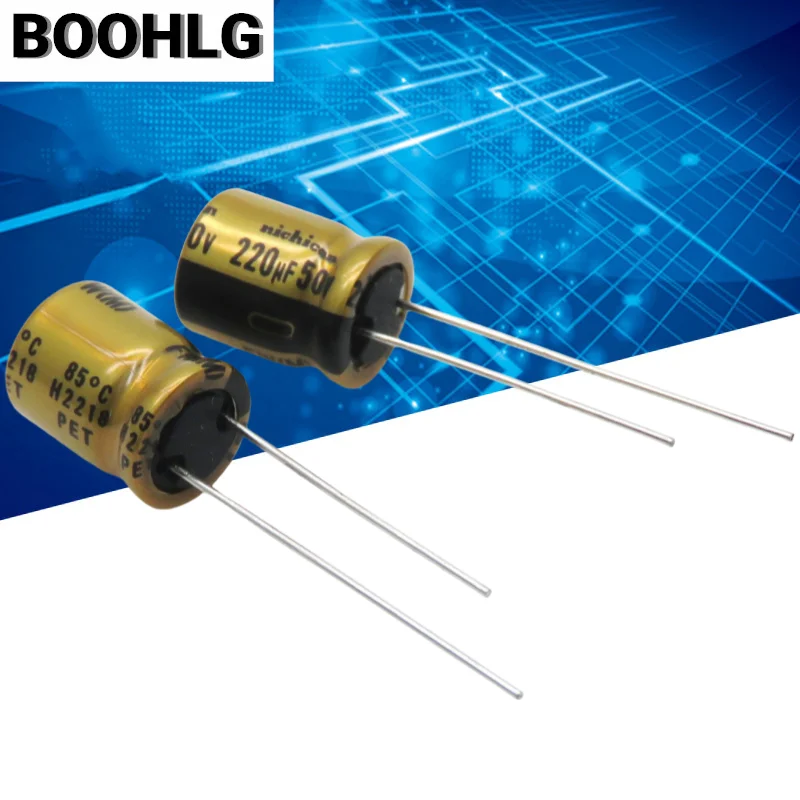 Original 220UF 50V fever audio capacitor 5PCS 50V 220UF 10X12.5 FW gold shell audio capacitor