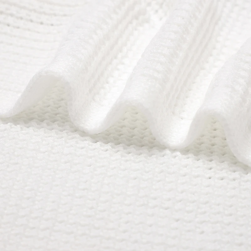 Baby Blankets 90*70cm Knitted Newborn Boys Girls Stroller Swaddle Wrap Infant Netural Crib Cellular Toddler Throwing Quilts Mats 4