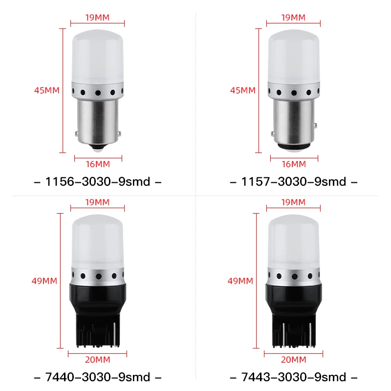   LED ,  õ 1156, 3030 1157, T20, W16W, T15, W21, 5 W, 7443, W21W, 7440, P21W, BAY15D, PY21W, BA15S