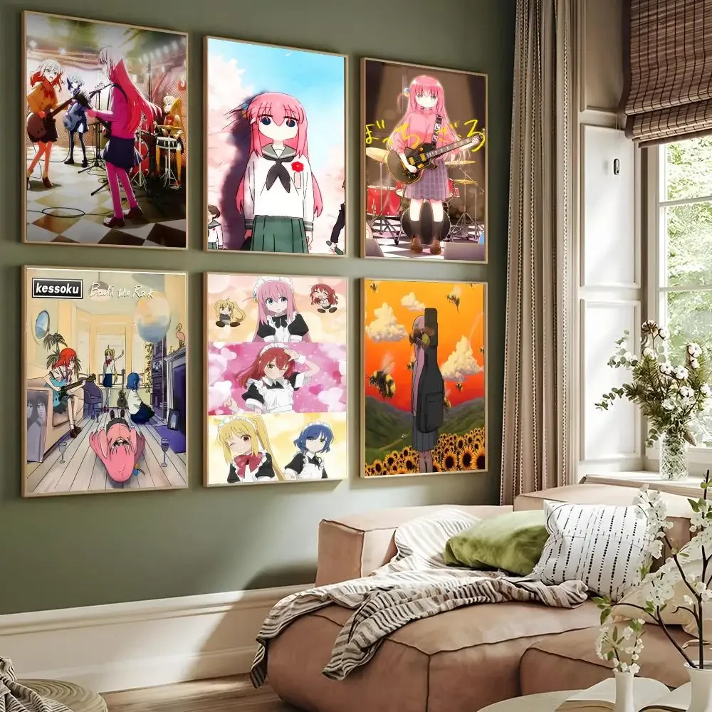 

Pop Anime Bocchi The Rock Poster Paper Print Home Living Room Bedroom Entrance Bar Restaurant Cafe Art Painting Decoration