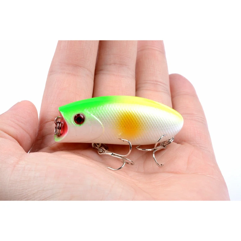 1 Stück Topwater Poppers 6CM10.4G Künstliche Hartköder zum Angeln, schwimmende Köder für Karpfen, Hecht, Crankbaits, Swimbait, Angelzubehör
