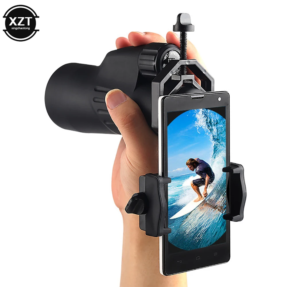 Universal Cell Phone Adapter Clip Mount Binocular Monocular Spotting Scope Telescope Phone Holder Support Eyepiece — view 6