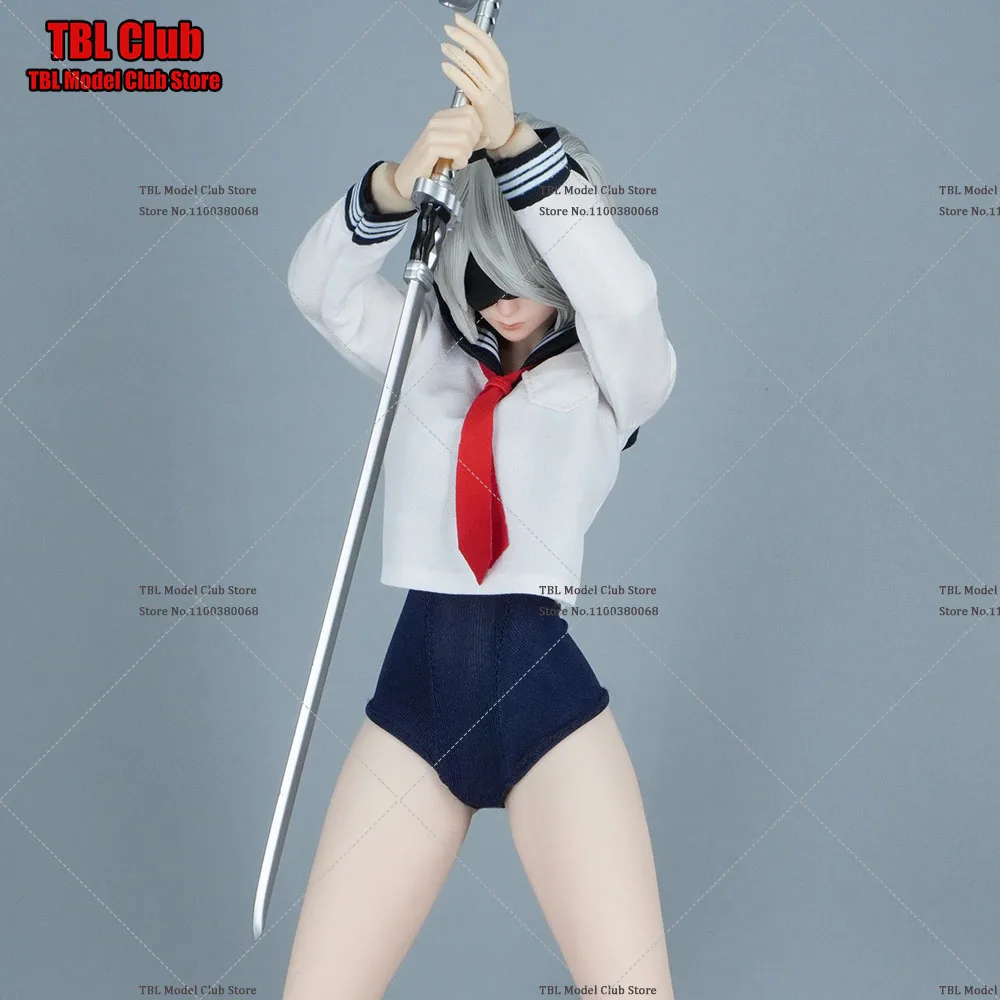 

SA011 1/6JK Navy Collar Cute Swimwear Uniform Shirt Pleated Skirt Stockings Leather Shoes Suitable Fit 12Inch Action Figure Body