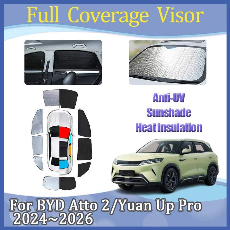 Autoruit Winddeflectoren voor BYD Yuan Plus Atto 3 2021-2024 Zijdeur Zelfklevende regendeflector Zonnekleppen Schild Regenbeschermers/Windschermen Accessoires