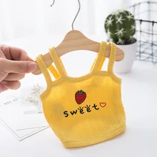 

Strawberry Suspenders Vest Dogs Clothing Pet Cotton Dog Clothes Small Costume French Bulldog Cute Summer Yollow Girl Mascotas