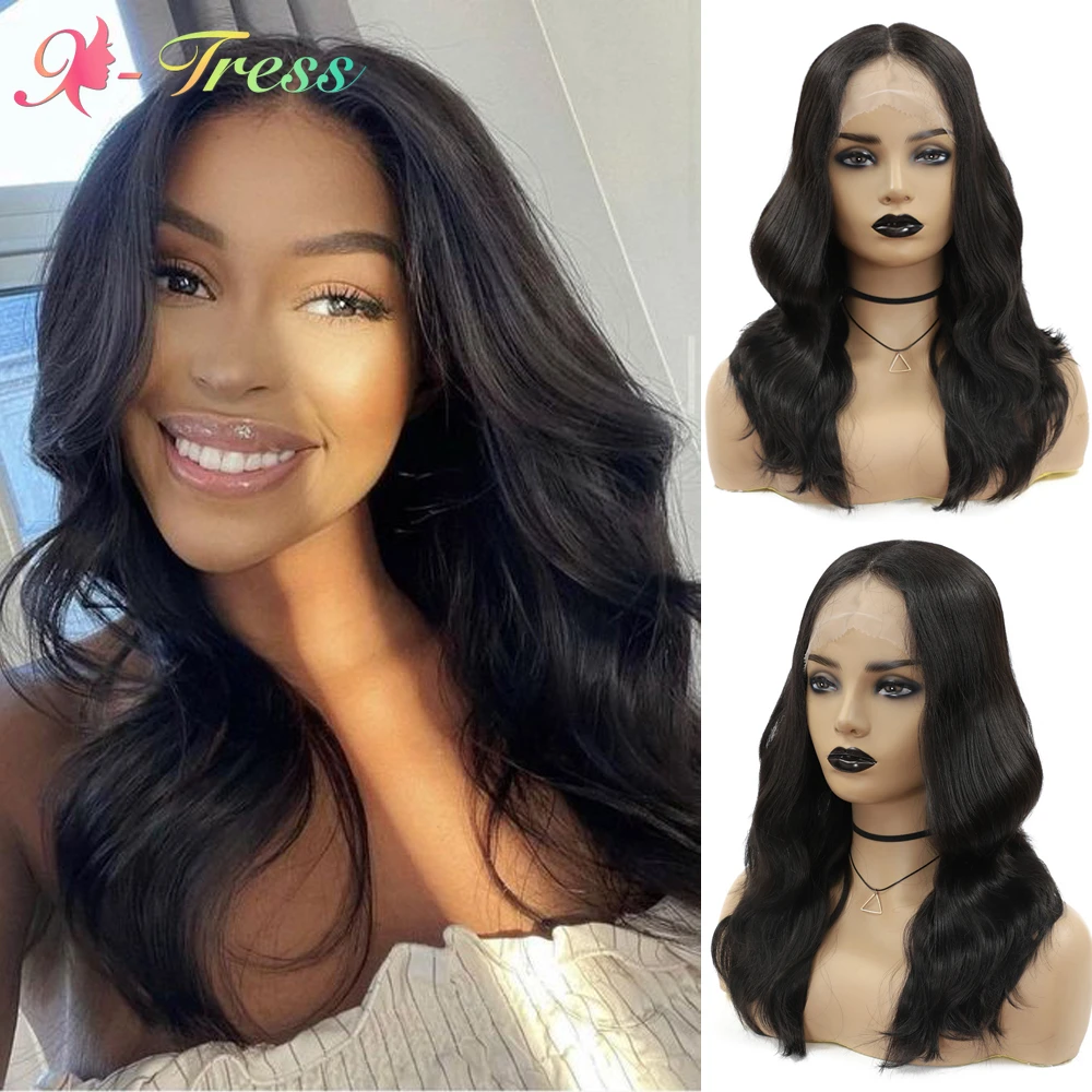 Lace Front Synthetic Wig Black | Lace Front Wig Synthetic Hair - Synthetic  Lace Wigs(for Black) - Aliexpress