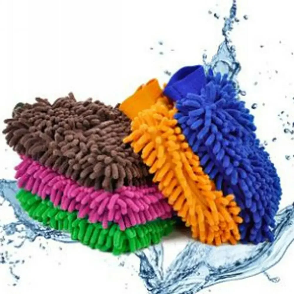 22*15cm Car Washing Glove Microfiber Wool Soft Car Cleaning Glove Motorcycle Washer Care Tools Wiping Cloth Auto Accessoires