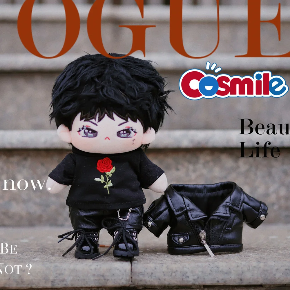 

Cosmile Anime Cool Fashion Suit Jacket Costume For 20cm Plush Doll Body Rose Clothes Toy Prop Kids Gift Cosplay C GG