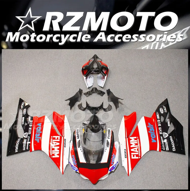 

4Gifts New ABS Motorcycle Fairings Kit Fit For Ducati 899 1199 Panigale s 2012 2013 2014 12 13 14 Bodywork Set Red Custom